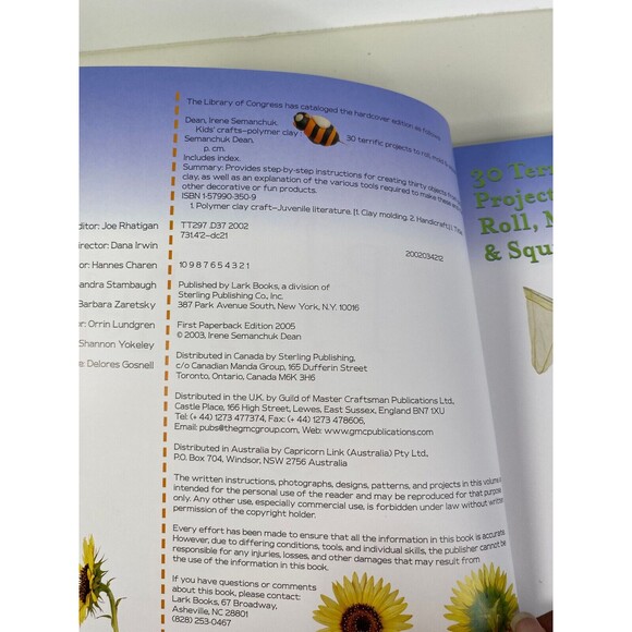 Polymer Clay Book by Lark Kids Crafts  Irene Semanchuk Dean 30 Projects - Picture 2 of 4
